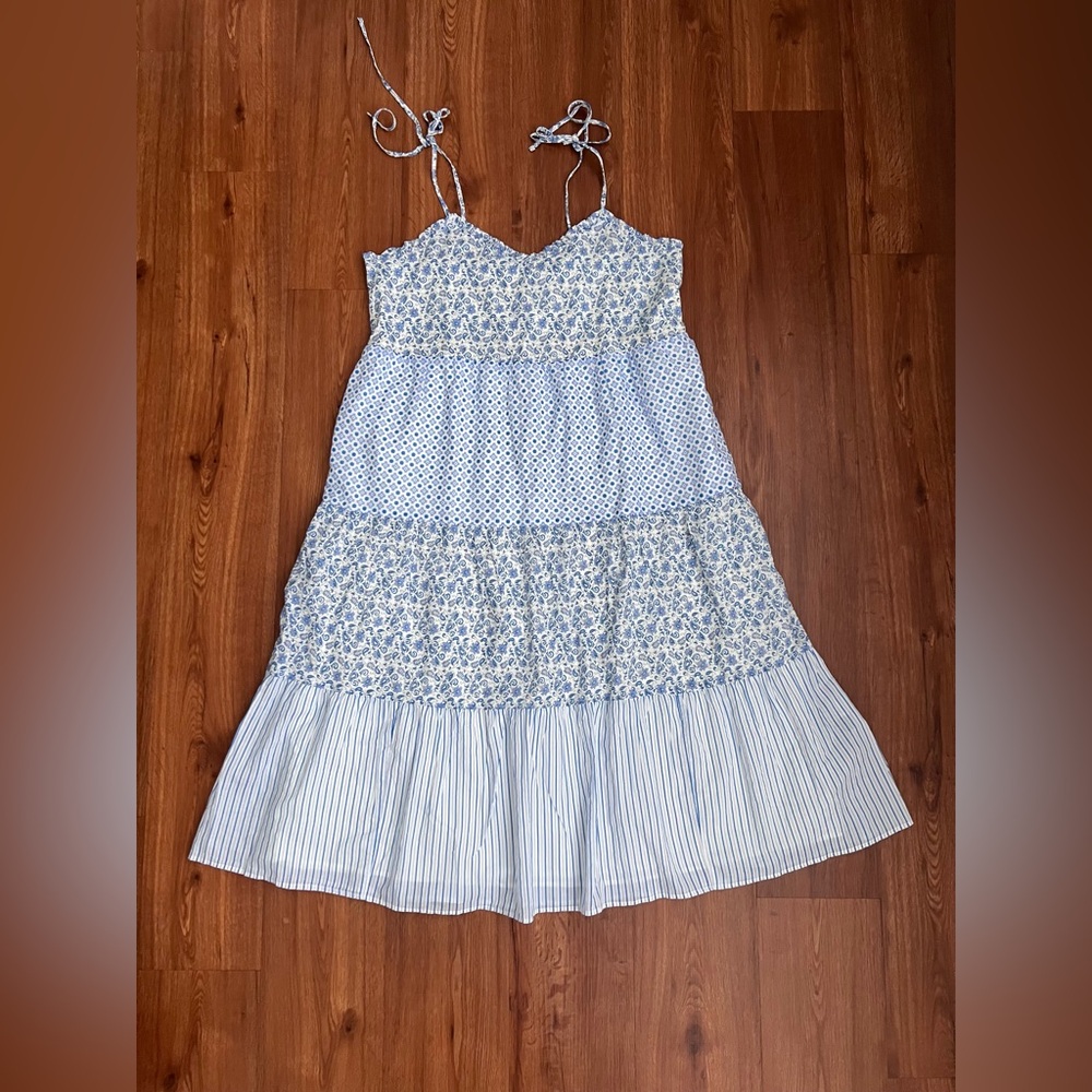 NWT J. Crew Factory Ruffle tiered maxi cover-up dress